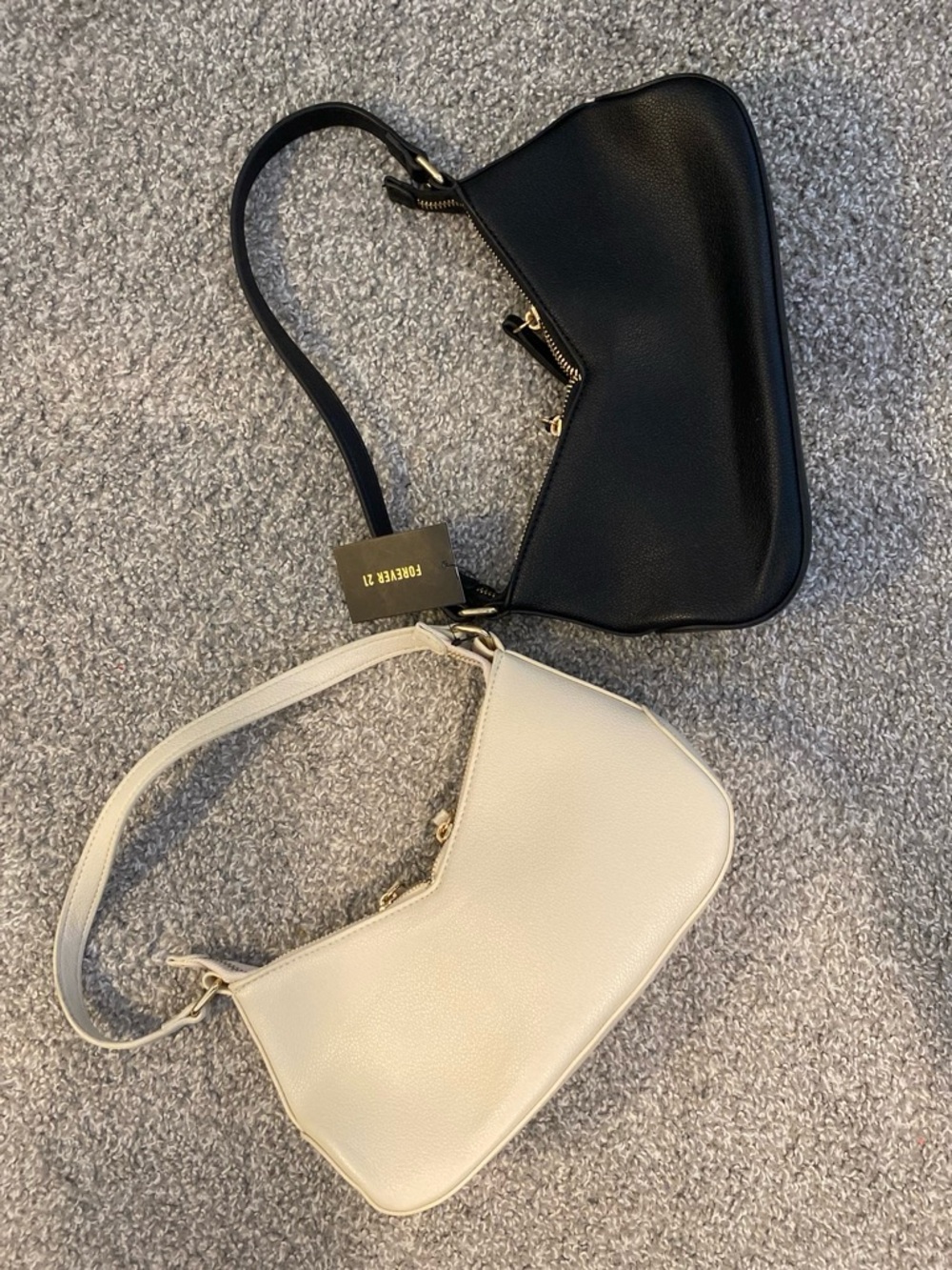 Forever 21 Black and Cream Shoulder Bag Duo